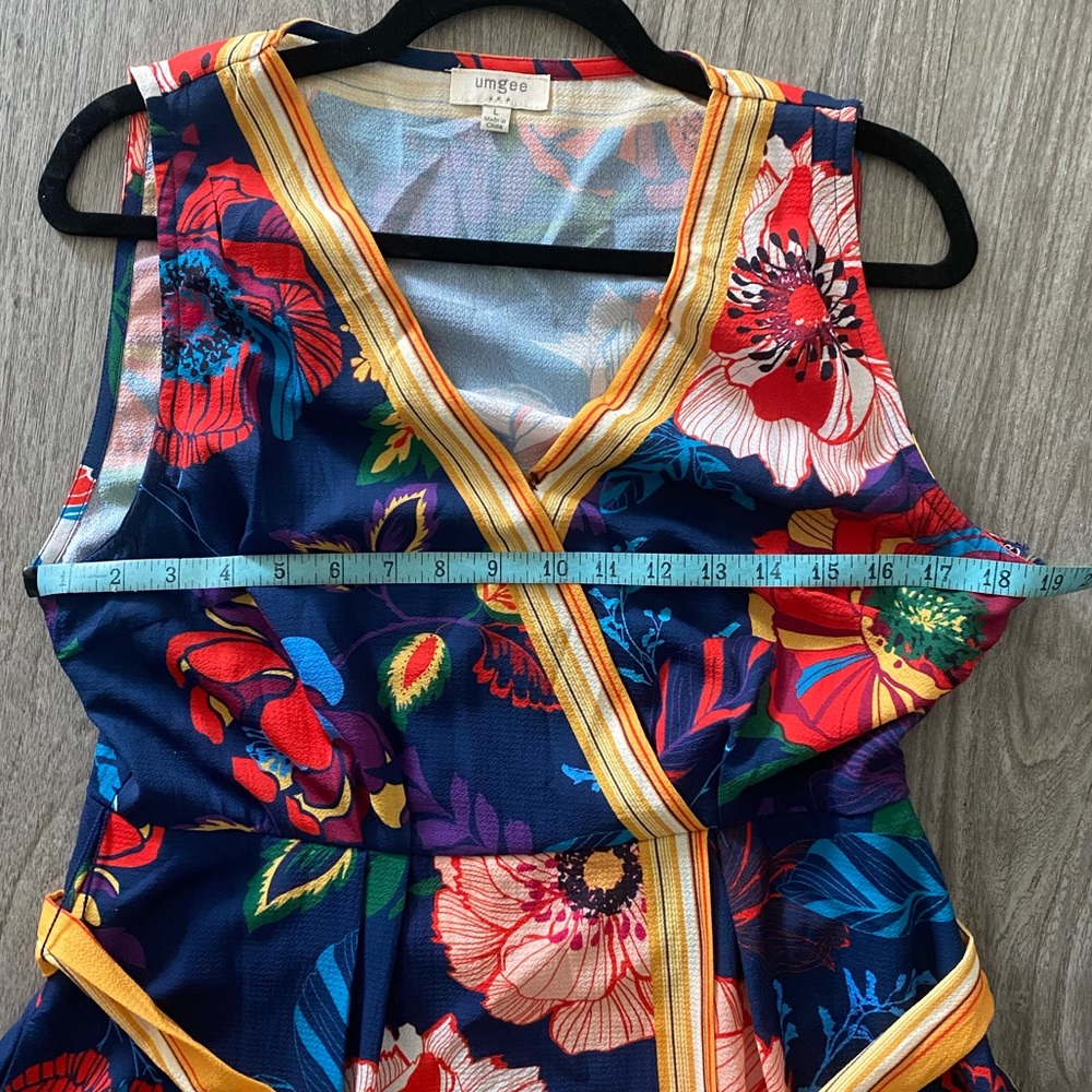 Umgee Floral Faux Wrap Dress - Picture 7 of 12